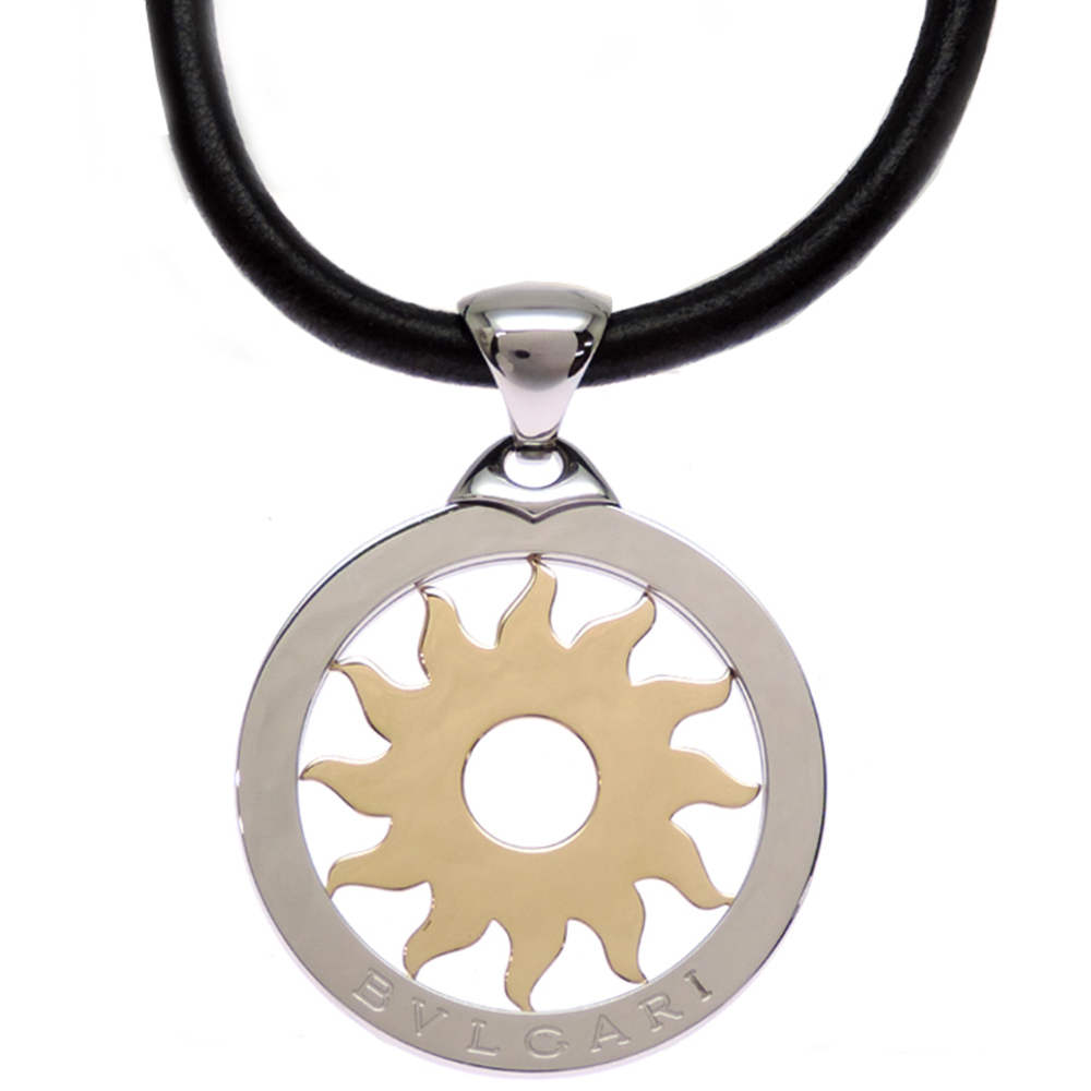 BVLGARI Gold Leather Necklace